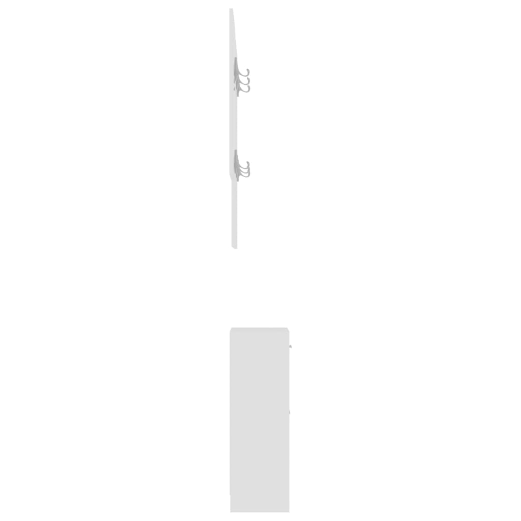 vidaXL Halmeubelset 100x25x76,5 cm bewerkt hout wit