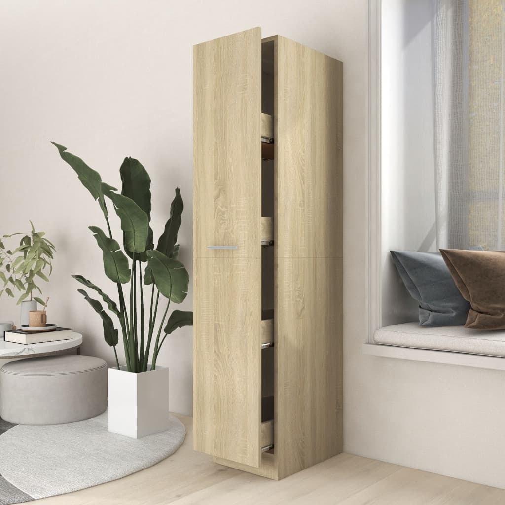 vidaXL Apothekerskast 30x42,5x150 cm bewerkt hout hoogglans wit