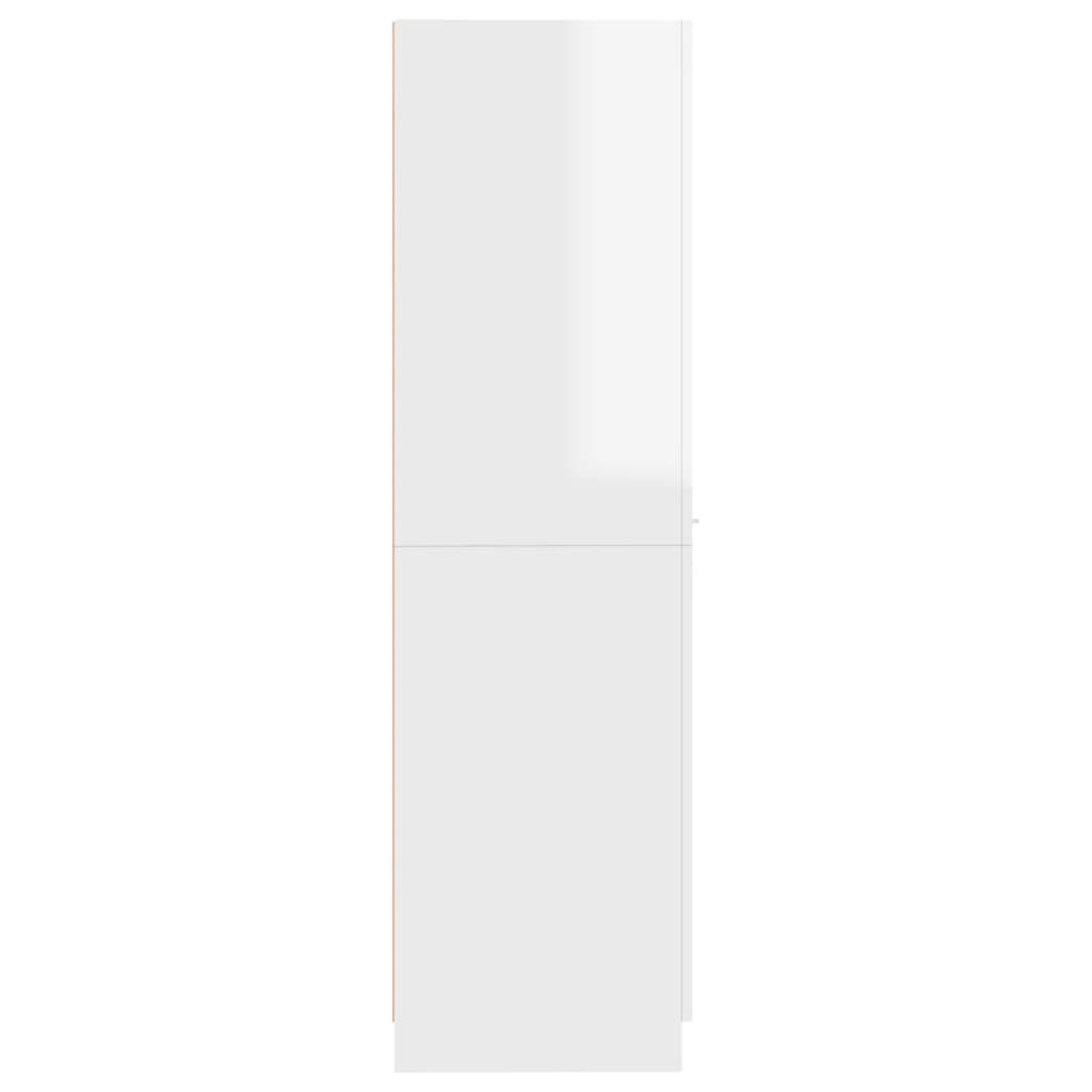 vidaXL Apothekerskast 30x42,5x150 cm bewerkt hout hoogglans wit
