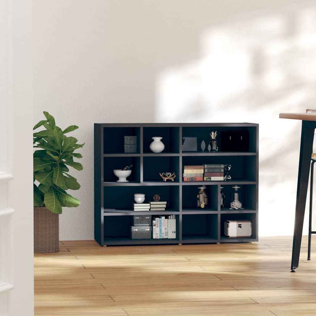 vidaXL Bijzetkast 97x32x72 cm bewerkt hout hoogglans grijs