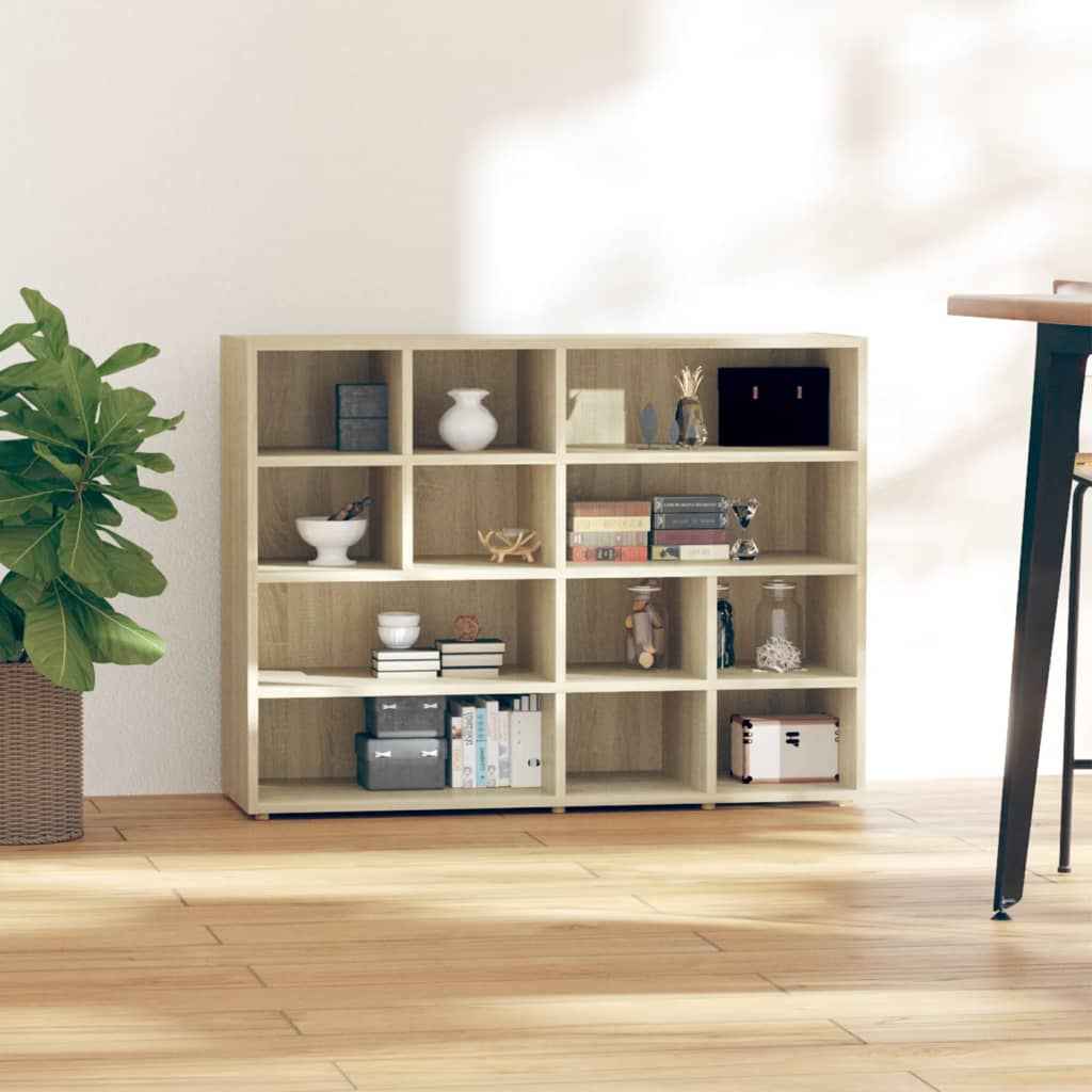 vidaXL Bijzetkast 97x32x72 cm bewerkt hout hoogglans grijs