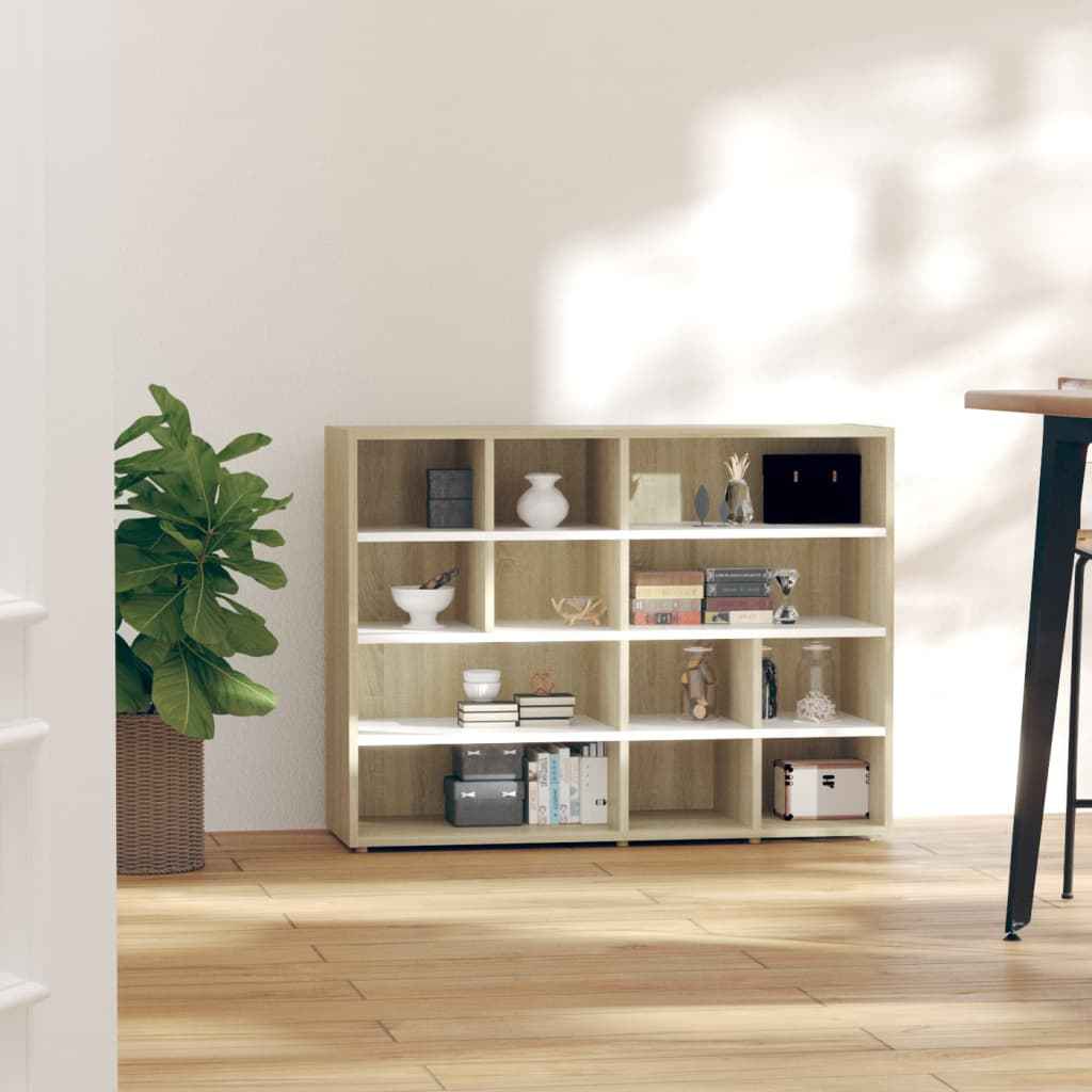 vidaXL Bijzetkast 97x32x72 cm bewerkt hout hoogglans grijs