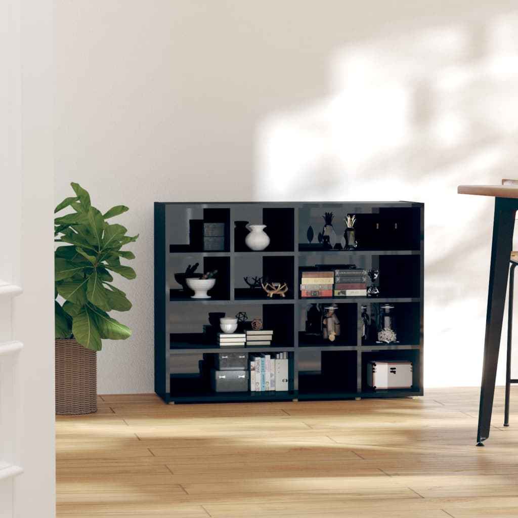 vidaXL Bijzetkast 97x32x72 cm bewerkt hout hoogglans grijs