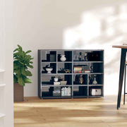 vidaXL Bijzetkast 97x32x72 cm bewerkt hout hoogglans grijs