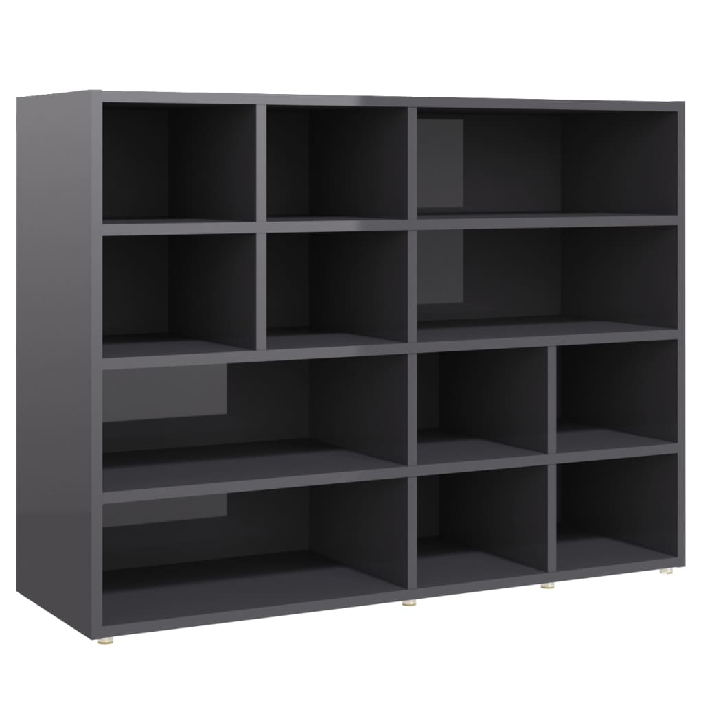 vidaXL Bijzetkast 97x32x72 cm bewerkt hout hoogglans grijs