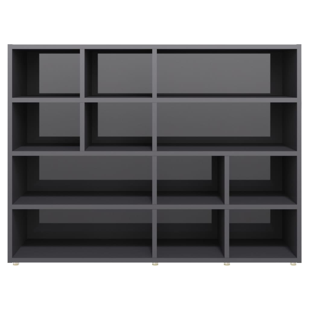 vidaXL Bijzetkast 97x32x72 cm bewerkt hout hoogglans grijs