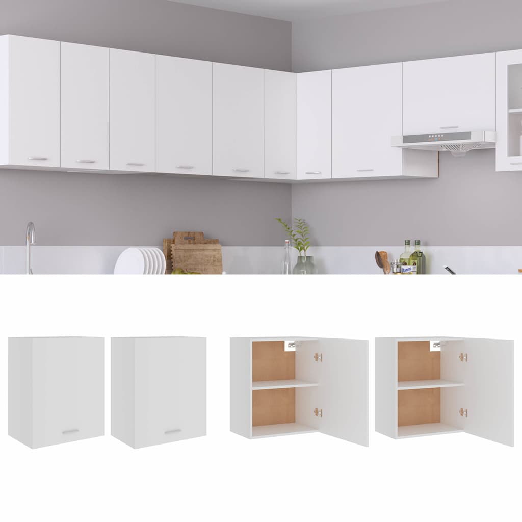 vidaXL Hangkast Lyon 60x31x40 cm bewerkt hout hoogglans wit