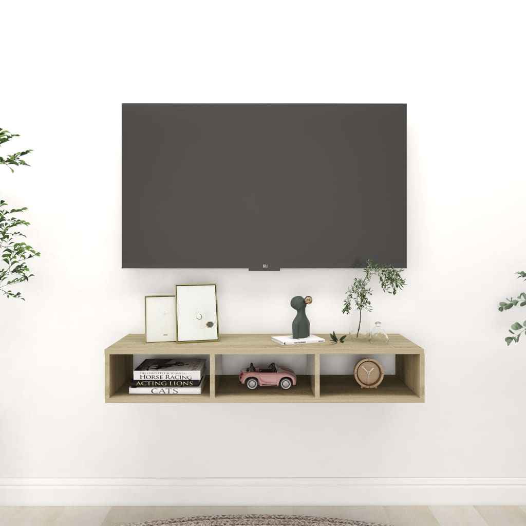 vidaXL Wandschap 102x30x17 cm bewerkt hout hoogglans grijs