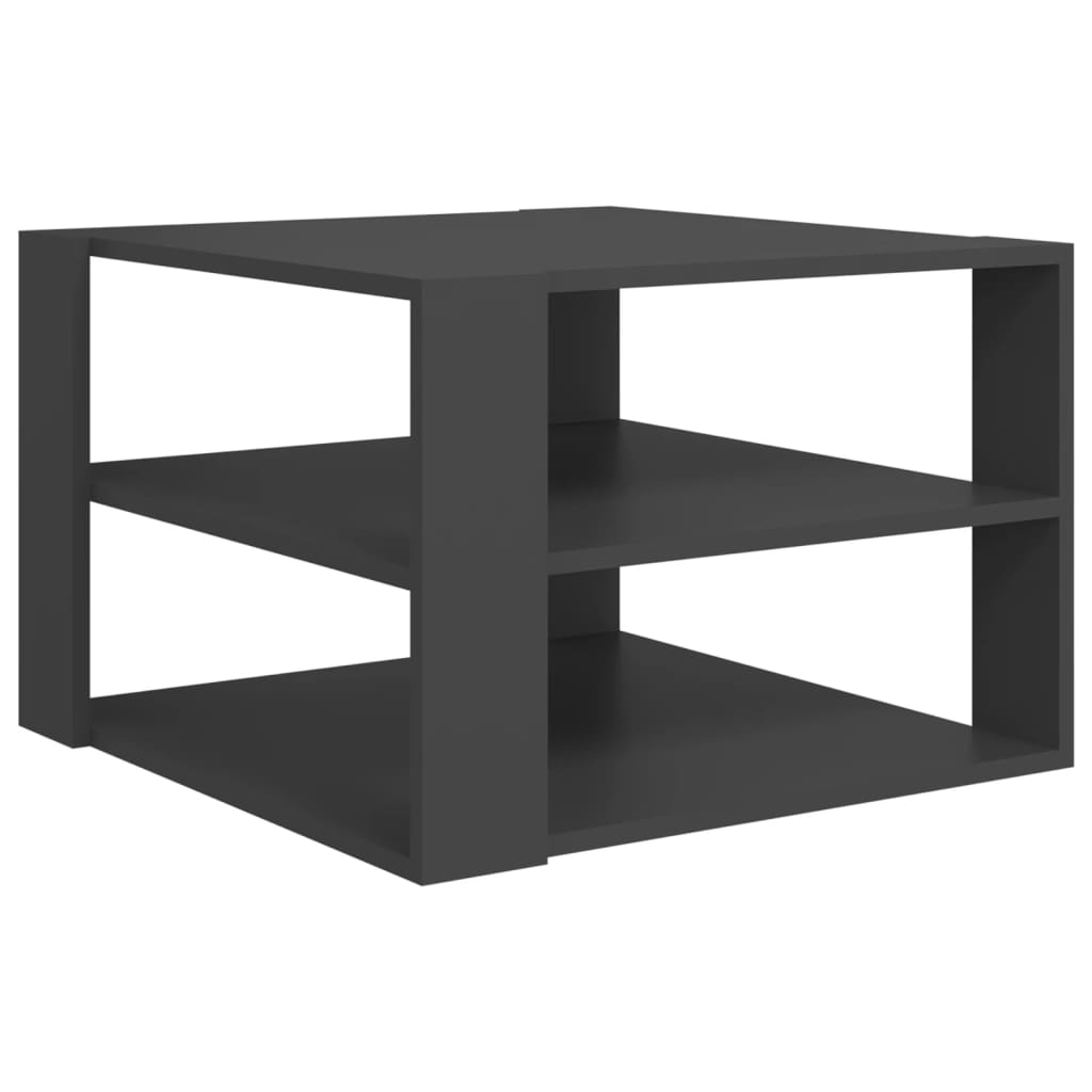 vidaXL Salontafel 60x60x40 cm bewerkt hout zwart
