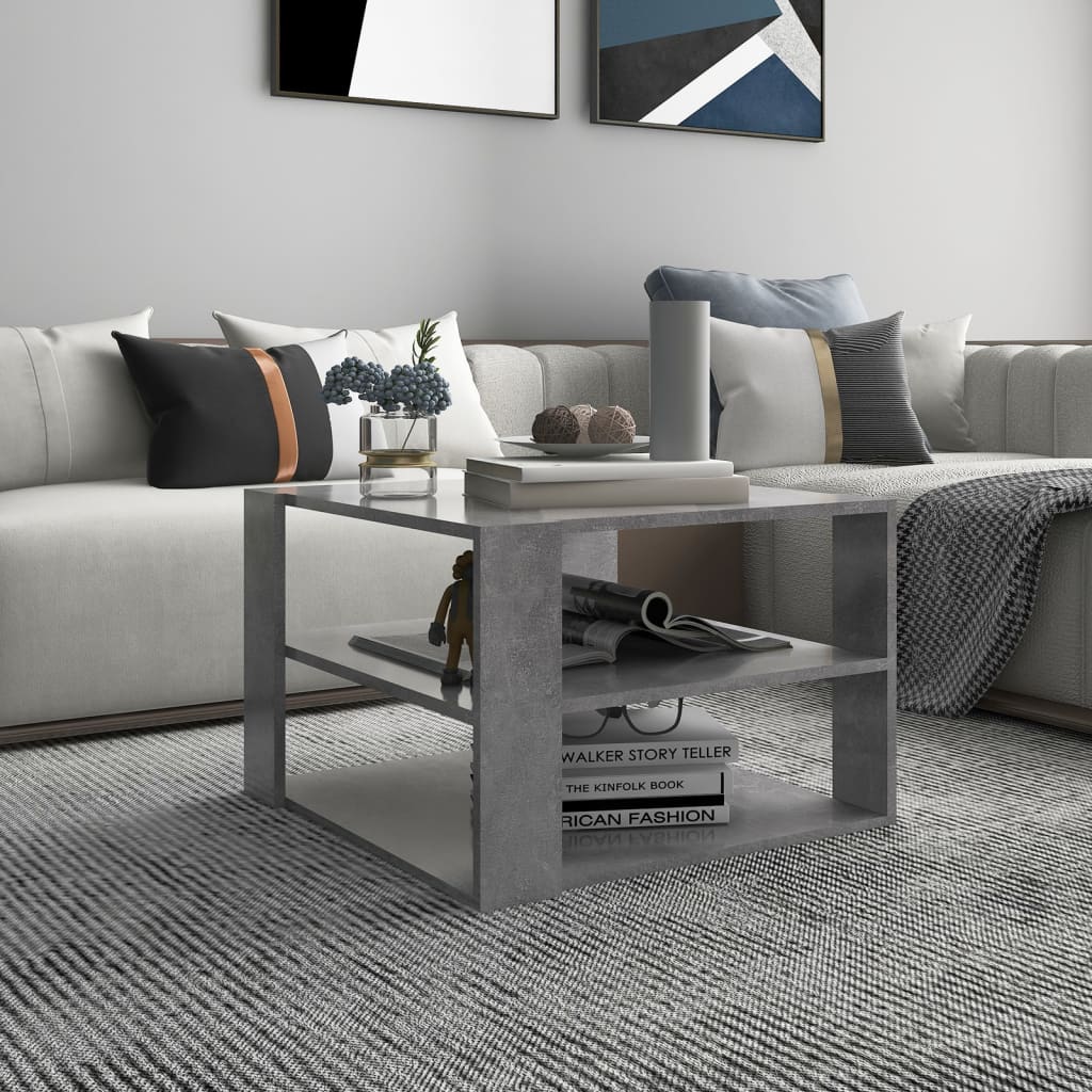vidaXL Salontafel 60x60x40 cm bewerkt hout zwart