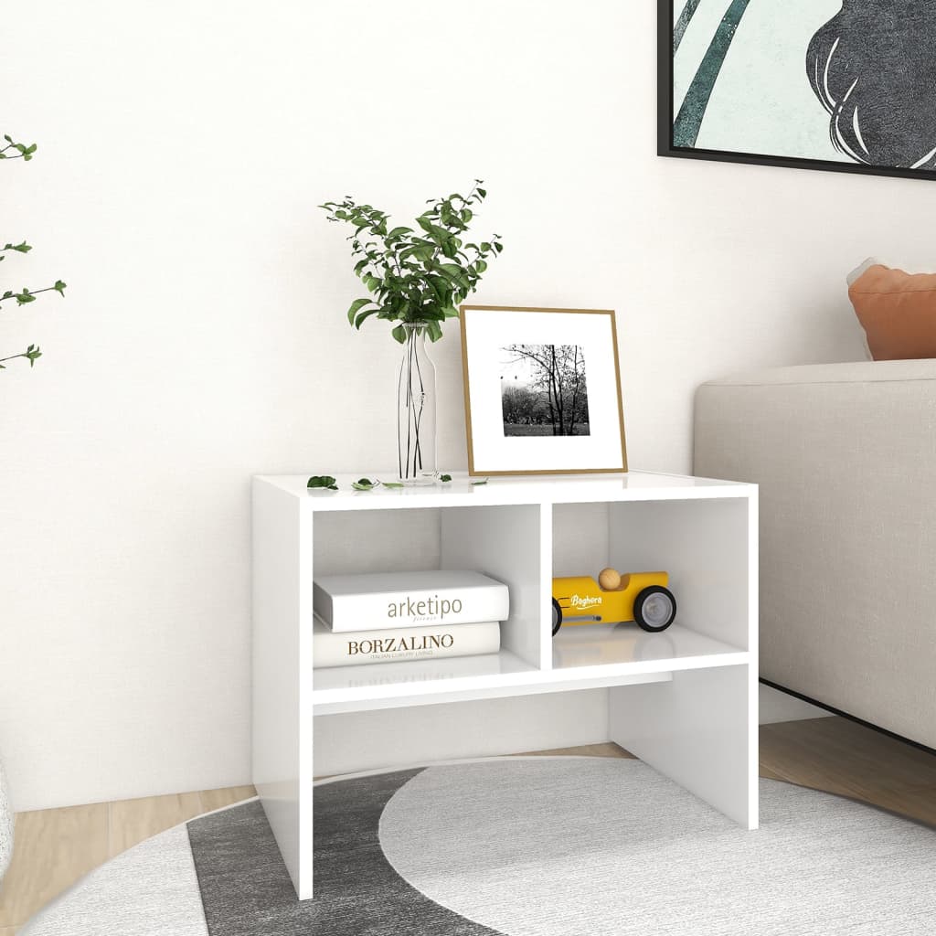 vidaXL Bijzettafel 60x40x45 cm spaanplaat zwart