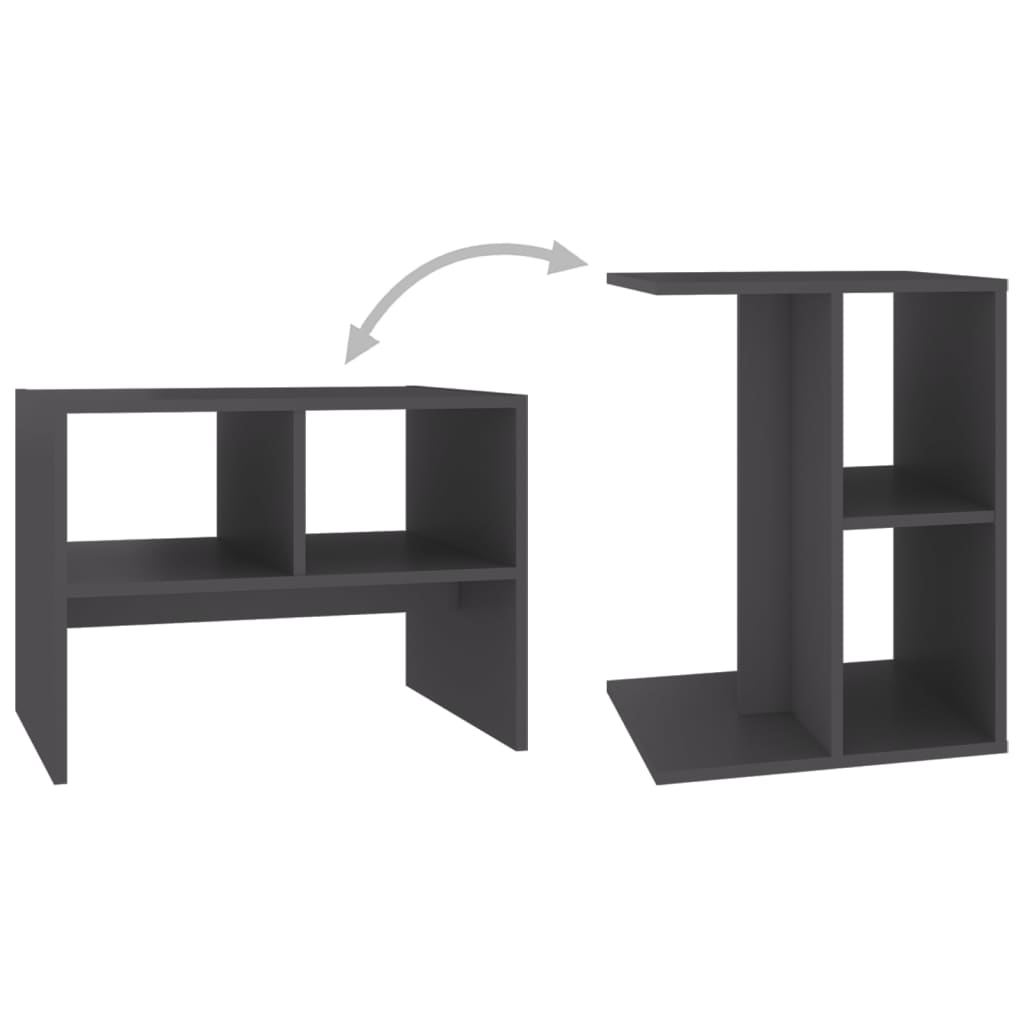 vidaXL Bijzettafel 60x40x45 cm spaanplaat zwart