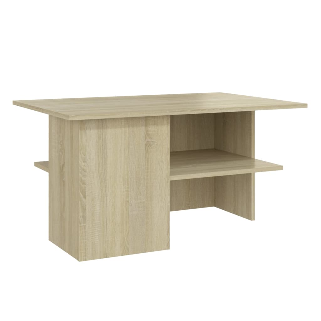 vidaXL Salontafel 90x60x46,5 cm bewerkt hout wit