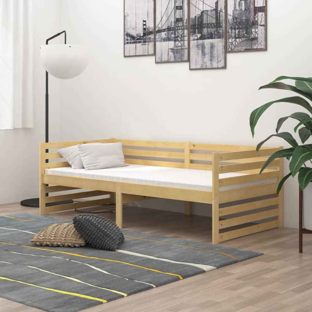 vidaXL Slaapbank massief grenenhout 90x200 cm