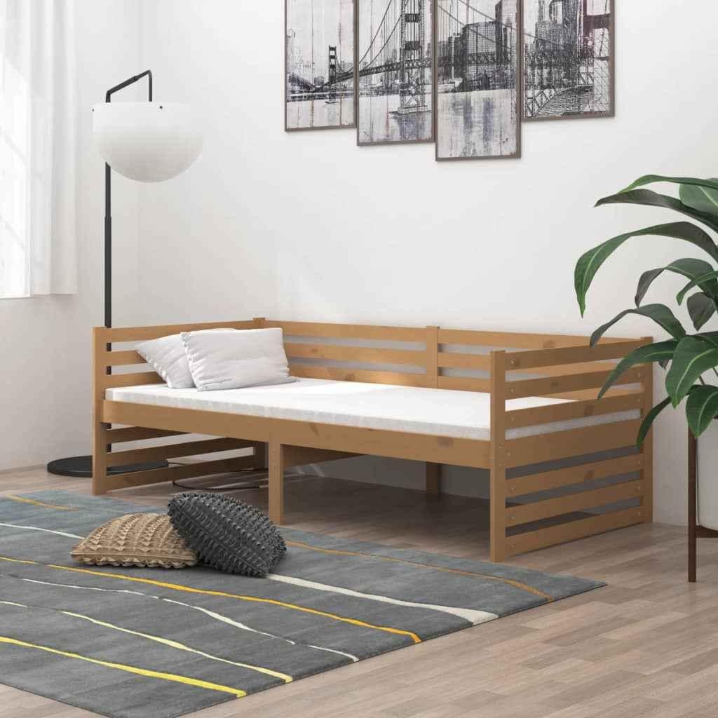 vidaXL Slaapbank massief grenenhout 90x200 cm