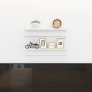 vidaXL Wandschappen 2 st 60x11,5x18 cm bewerkt hout wit