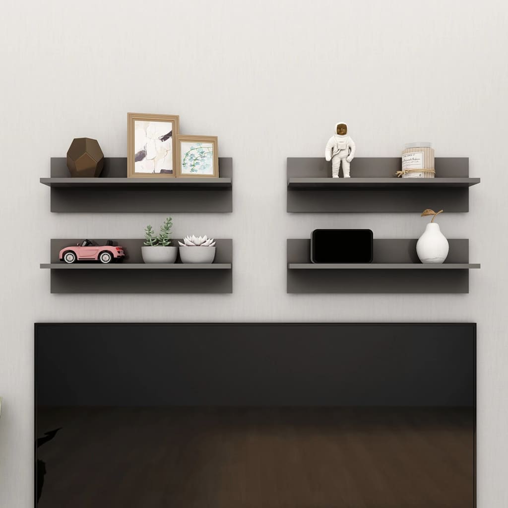 vidaXL Wandschappen 2 st 60x11,5x18 cm bewerkt hout wit