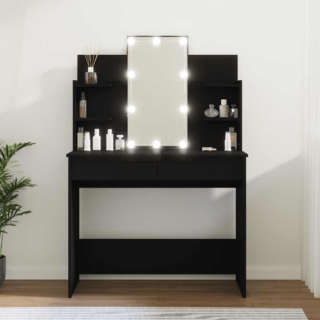 vidaXL Kaptafel met LED-verlichting 96x40x142 cm grijs sonoma eiken