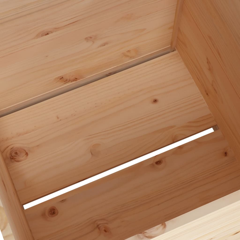 vidaXL Plantenbak 70x70x70 cm massief grenenhout grijs