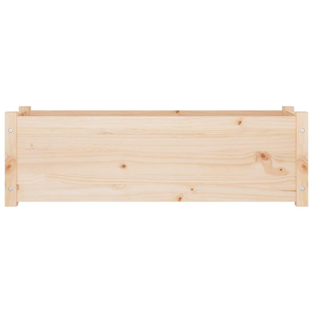 vidaXL Plantenbak 100x31x31 cm massief grenenhout grijs