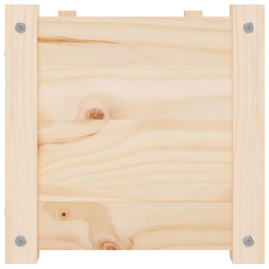 vidaXL Plantenbak 100x31x31 cm massief grenenhout grijs