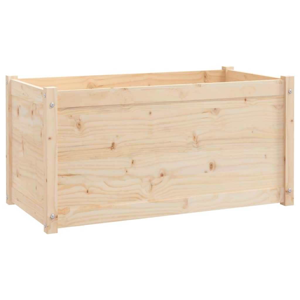vidaXL Plantenbak 100x50x50 cm massief grenenhout grijs