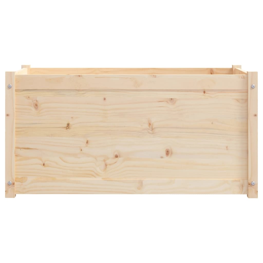 vidaXL Plantenbak 100x50x50 cm massief grenenhout grijs