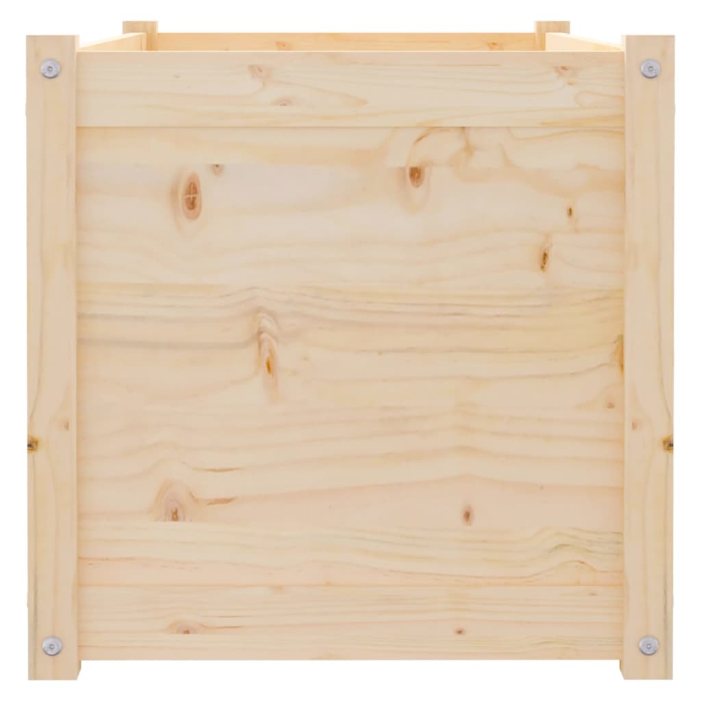 vidaXL Plantenbak 100x50x50 cm massief grenenhout grijs