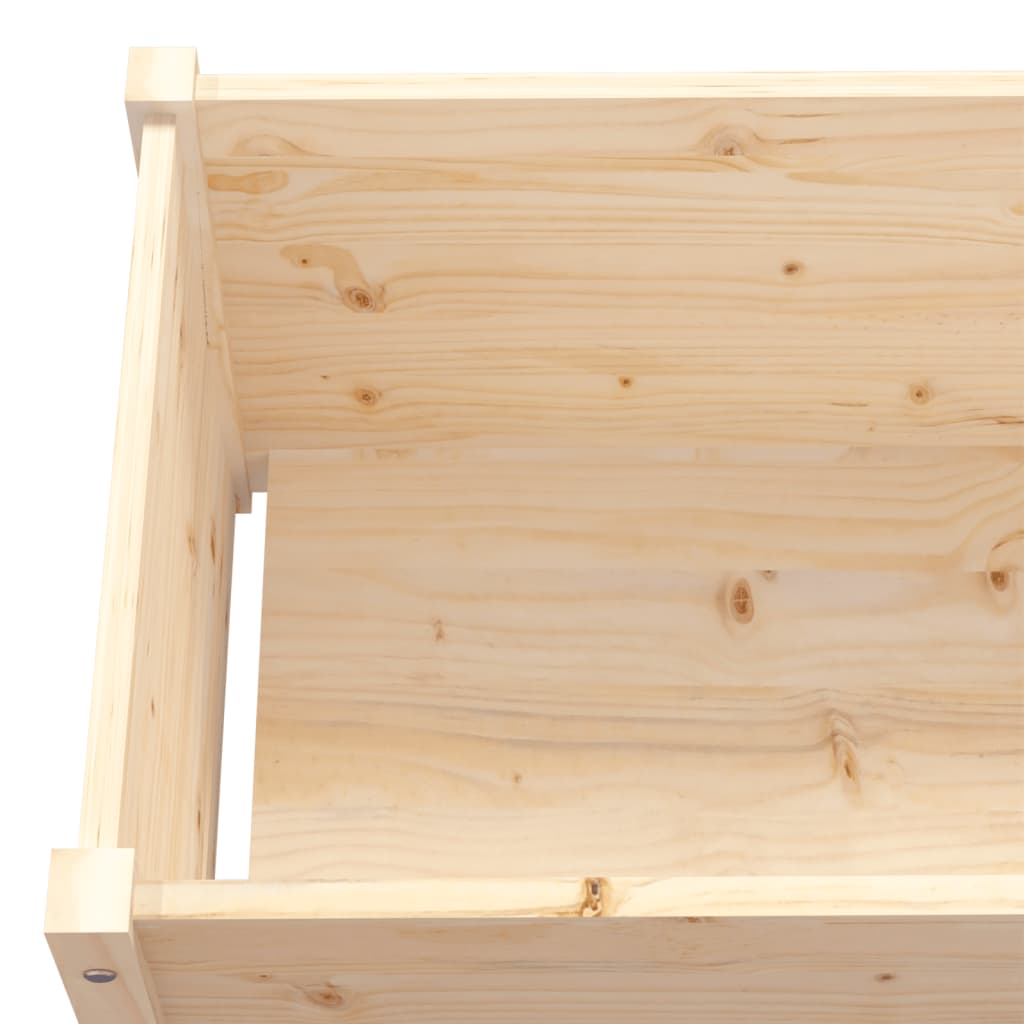 vidaXL Plantenbak 100x50x50 cm massief grenenhout grijs