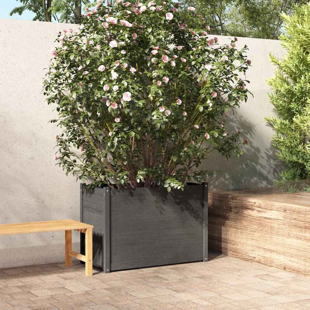 vidaXL Plantenbak 100x50x70 cm massief grenenhout honingbruin