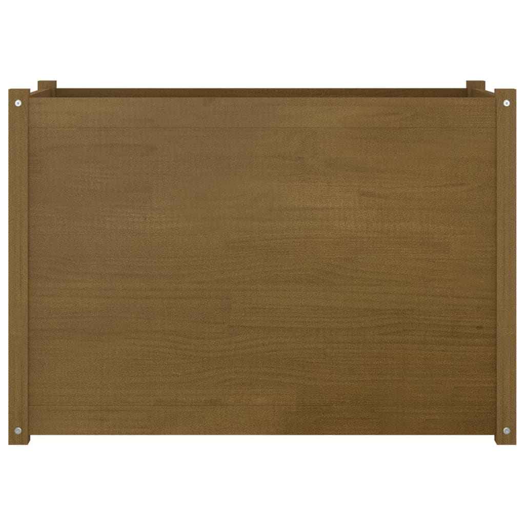 vidaXL Plantenbak 100x50x70 cm massief grenenhout honingbruin