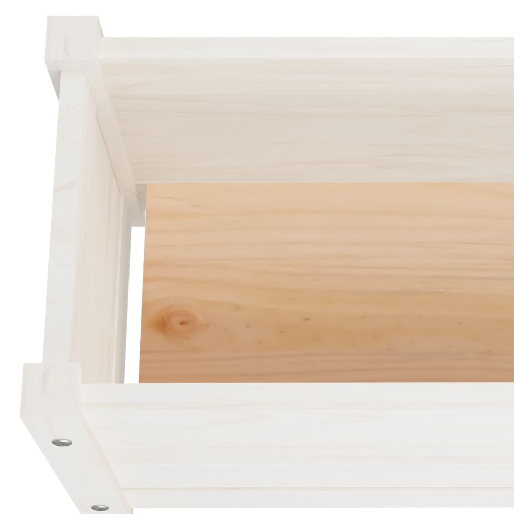 vidaXL Plantenbakken verhoogd 2 st 150x31x31 cm grenenhout grijs