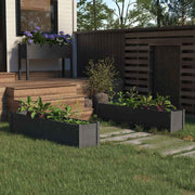 vidaXL Plantenbakken verhoogd 2 st 150x31x31 cm grenenhout grijs