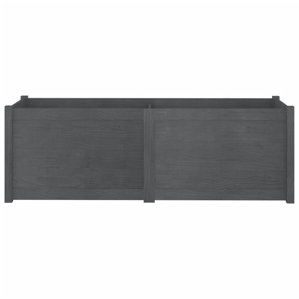 vidaXL Plantenbak 150x50x50 cm massief grenenhout grijs