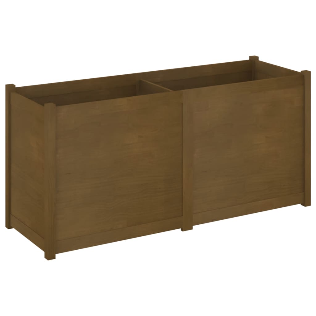 vidaXL Plantenbak 150x50x70 cm massief grenenhout grijs