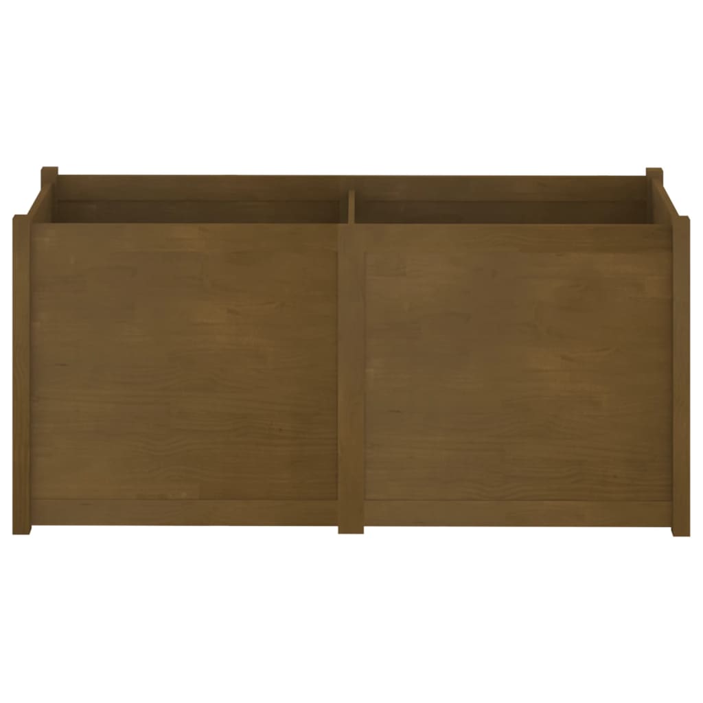vidaXL Plantenbak 150x50x70 cm massief grenenhout grijs