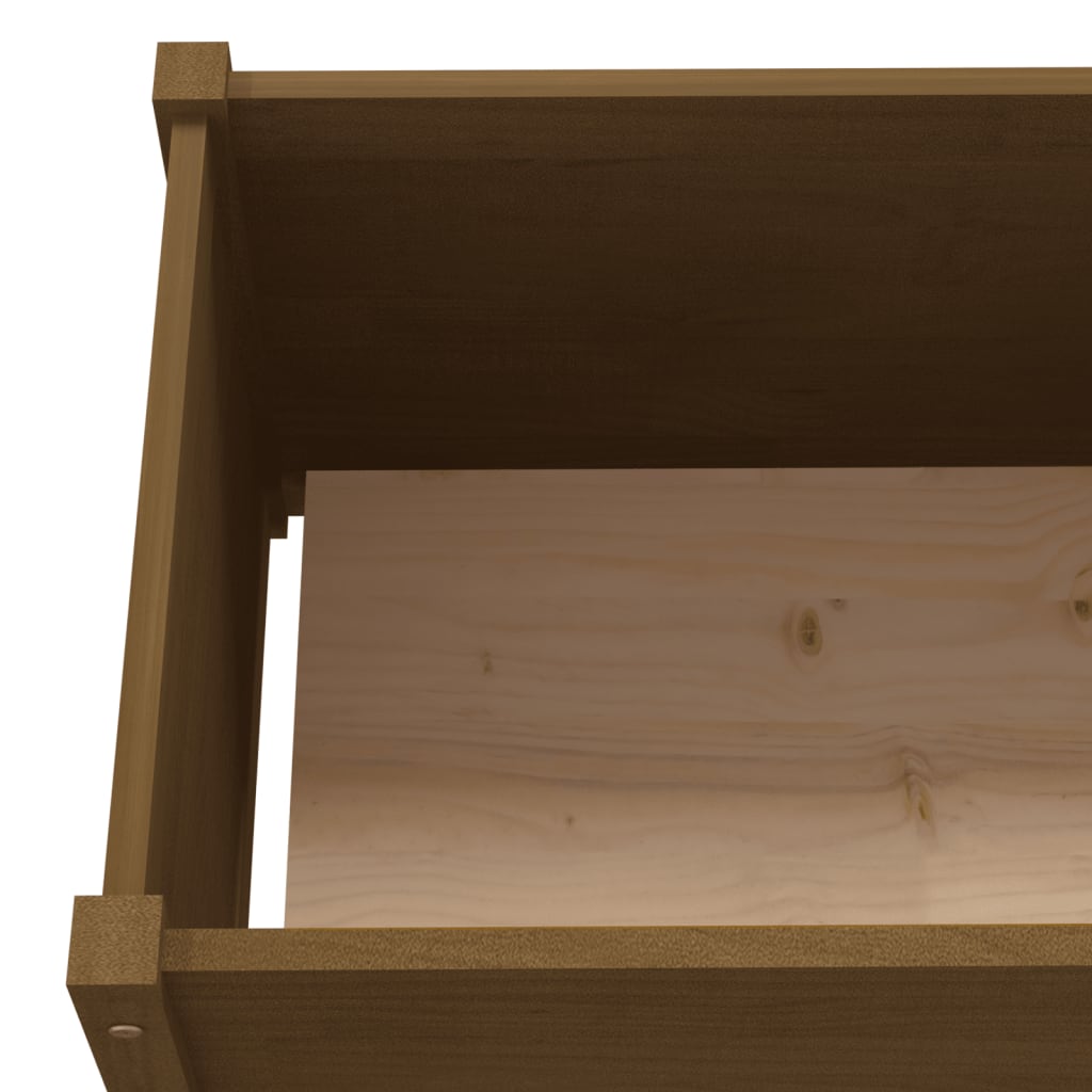 vidaXL Plantenbak 150x50x70 cm massief grenenhout grijs