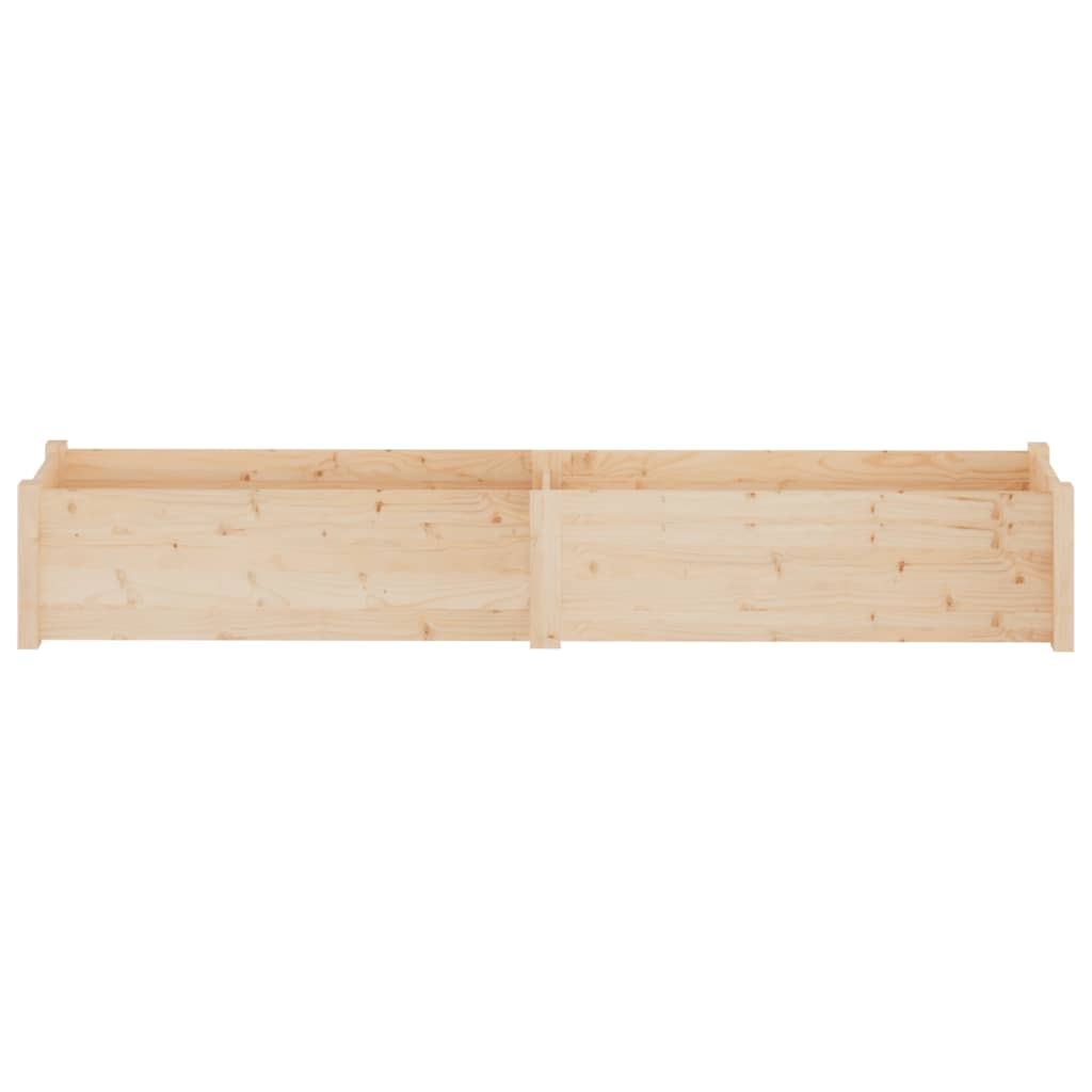 vidaXL Plantenbakken 2 st 200x31x31 cm massief grenenhout grijs