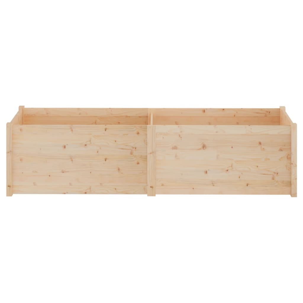 vidaXL Plantenbak 200x50x50 cm massief grenenhout grijs