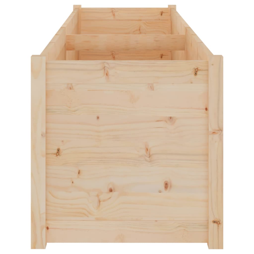 vidaXL Plantenbak 200x50x50 cm massief grenenhout grijs