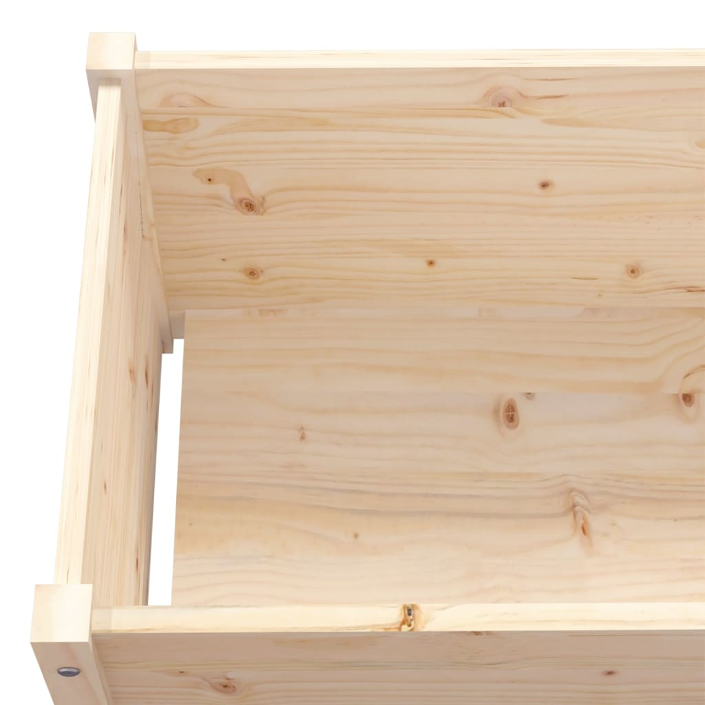 vidaXL Plantenbak 200x50x50 cm massief grenenhout grijs
