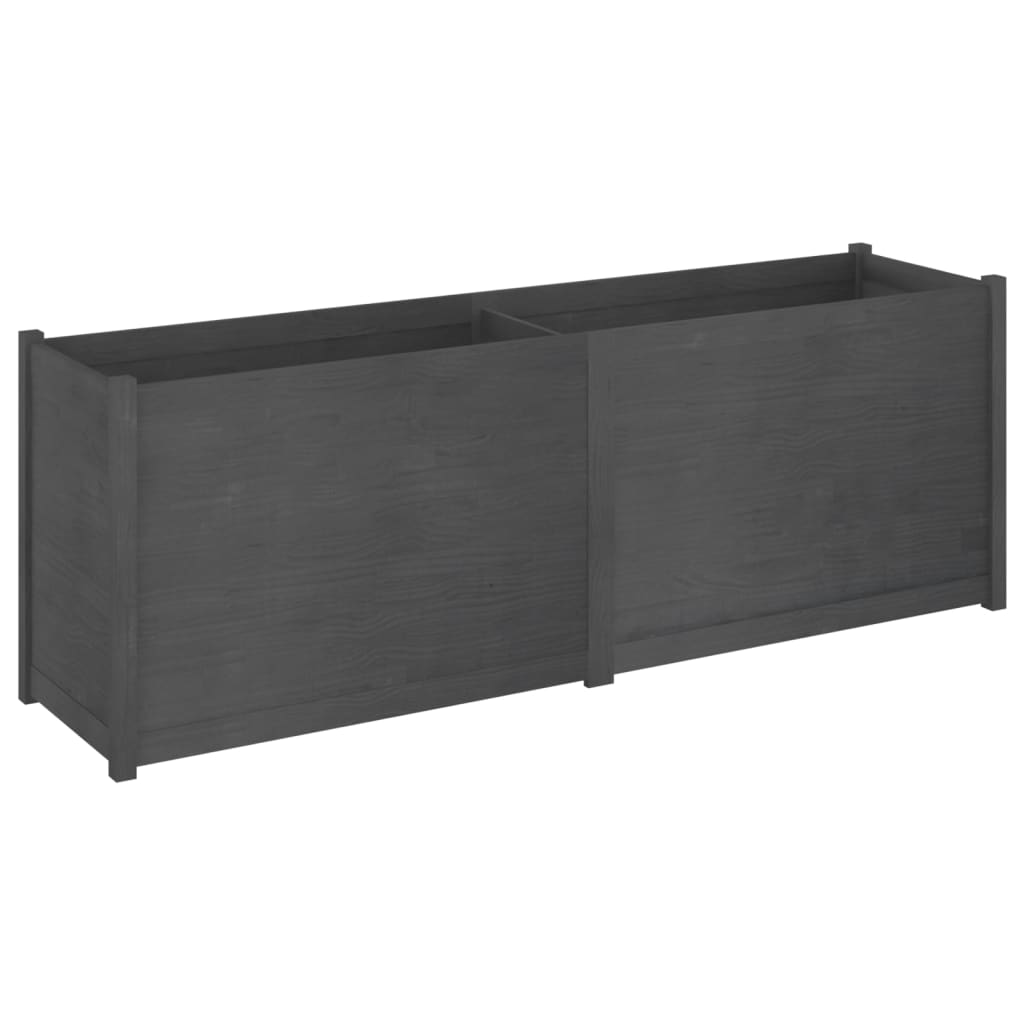 vidaXL Plantenbak 200x50x70 cm massief grenenhout wit