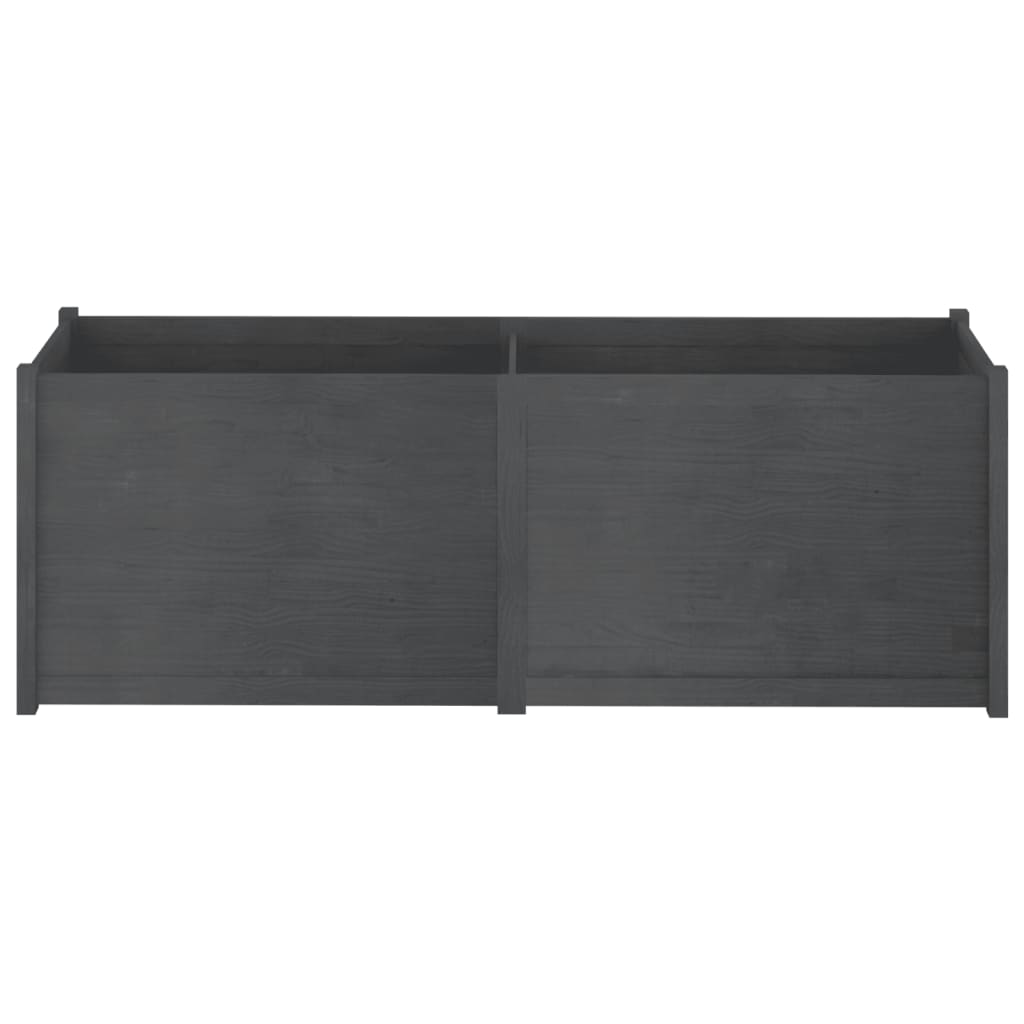 vidaXL Plantenbak 200x50x70 cm massief grenenhout wit