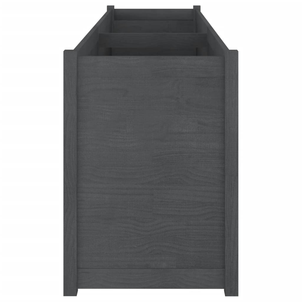 vidaXL Plantenbak 200x50x70 cm massief grenenhout wit