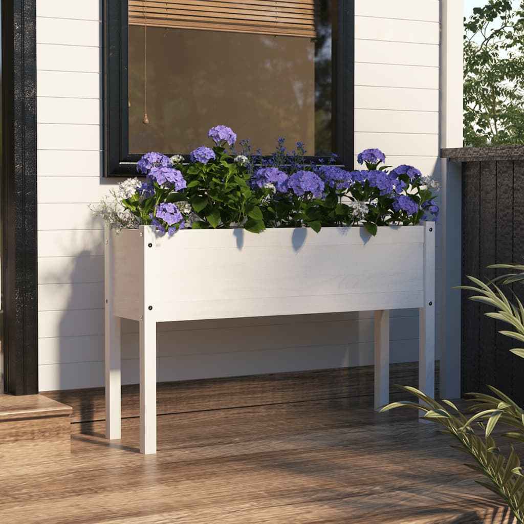 vidaXL Plantenbak 110x31x70 cm massief grenenhout