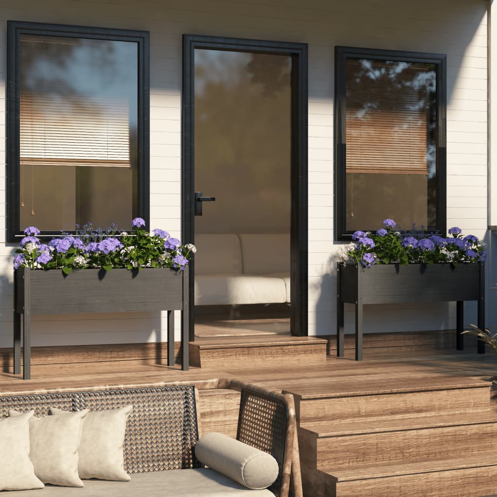 vidaXL Plantenbak 110x31x70 cm massief grenenhout