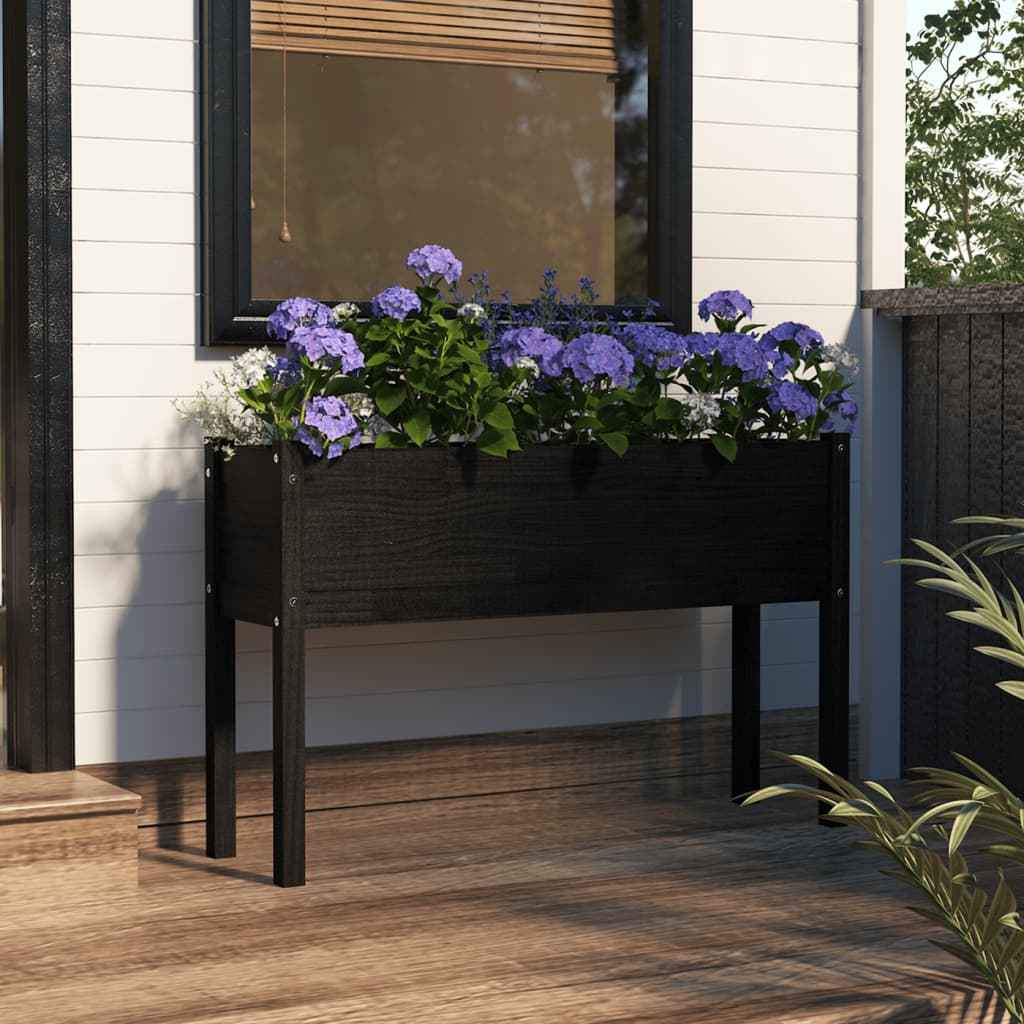 vidaXL Plantenbak 110x31x70 cm massief grenenhout