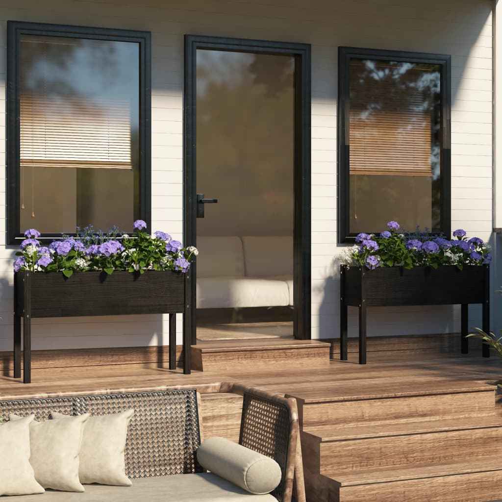 vidaXL Plantenbak 110x31x70 cm massief grenenhout