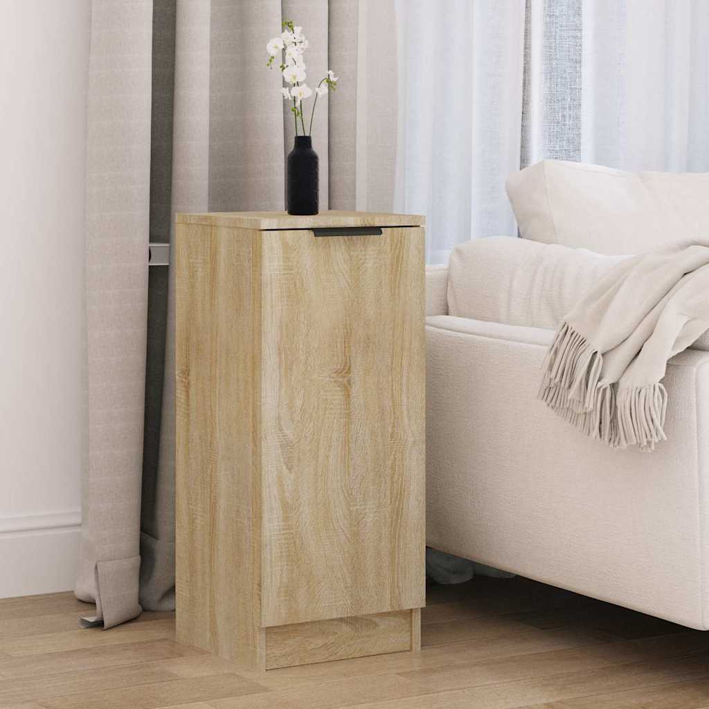 vidaXL Dressoirs 2 st 30x30x70 cm bewerkt hout sonoma eikenkleurig