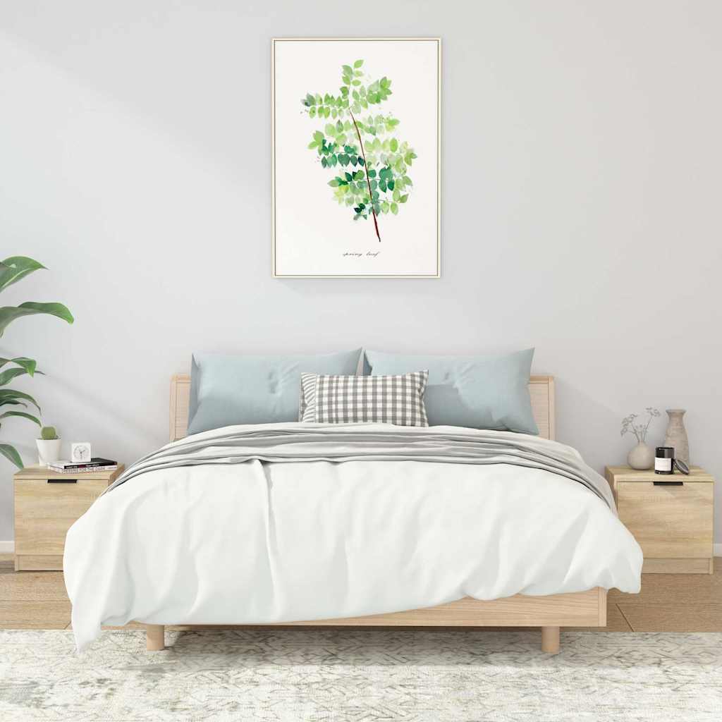 vidaXL Nachtkastjes 2 st 40x39x40 cm bruin eikenkleur